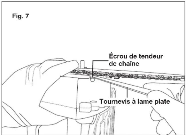Sun Joe SWJ700E - Pose du guide-chaine et de la chaine - 7