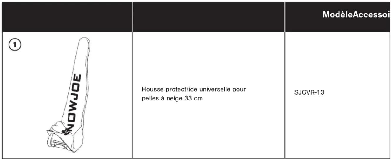 Snow Joe 320E - Accessoires en option - 1