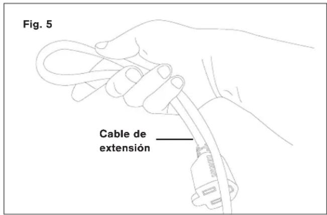 Snow Joe 320E - Sujeción del cable de extension - 1