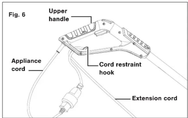 Snow Joe 320E - Securing the Extension Cord - 2