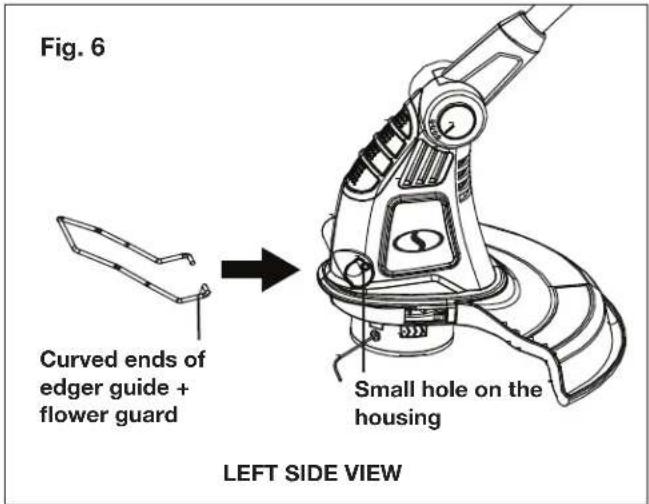 Sun Joe TRJ13STE - Fitting the Edger Guide + Flower Guard - 3
