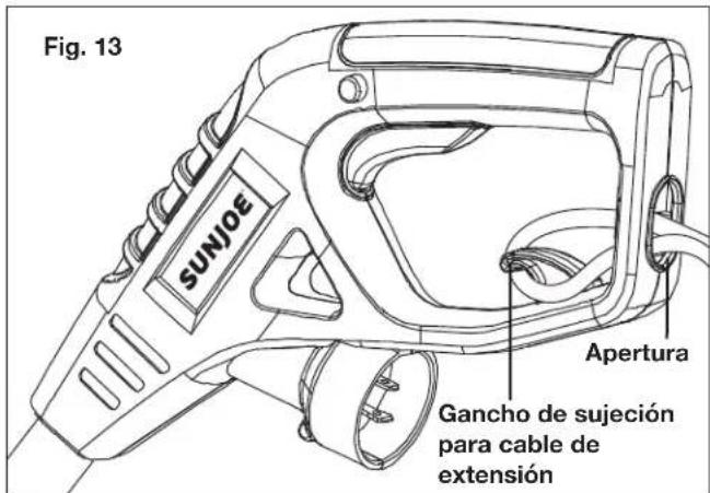Sun Joe TRJ13STE - Asegurimiento del cable de extension - 1