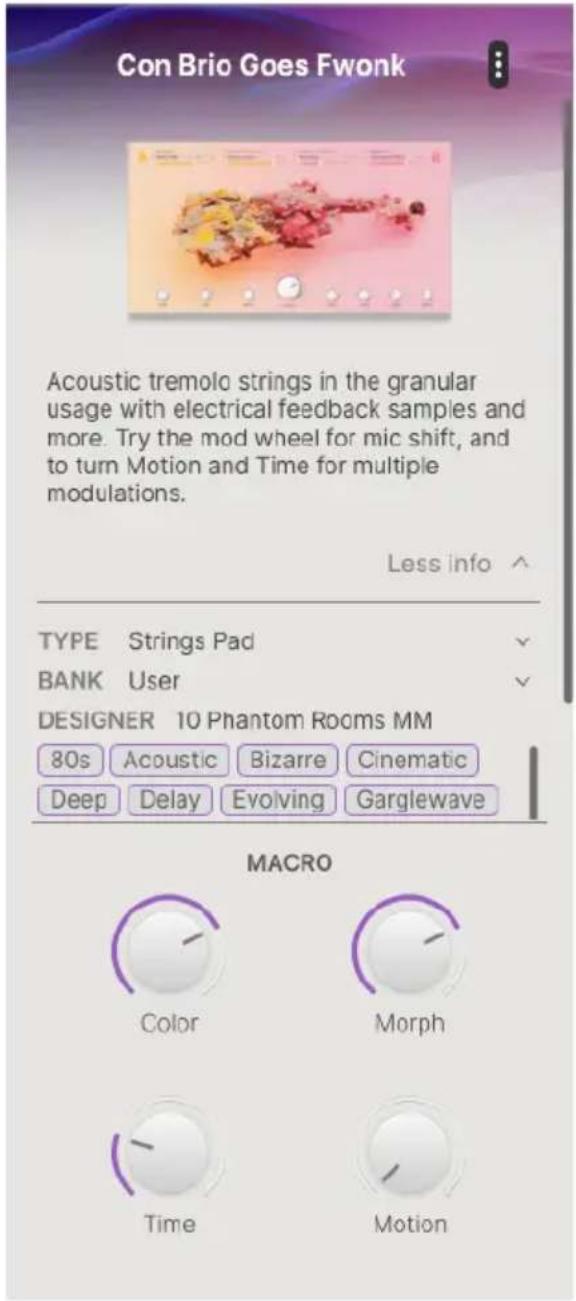 Arturia Augmented VOICES - Partie Preset Info - 1