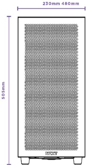 NZXT H7 Flow - DÉGAGEMENTS ET SPÉCIFICATIONS - 2