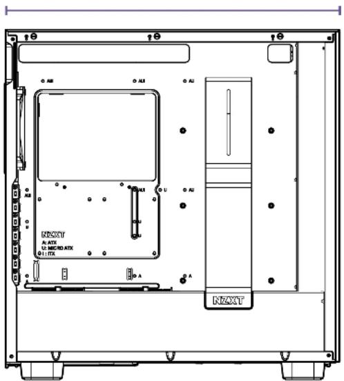 NZXT H7 Flow - DÉGAGEMENTS ET SPÉCIFICATIONS - 3