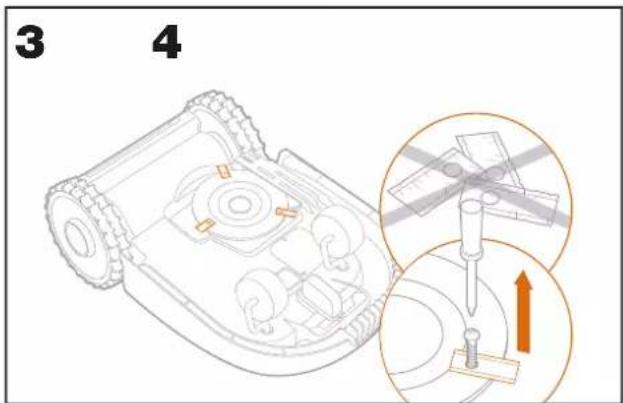 WORX Landroid M500 WR141E - Remplacer les lames - 2