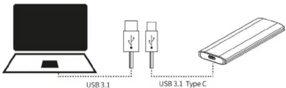 INTENSO External SSD Professional - Connecting the external SSD - 1