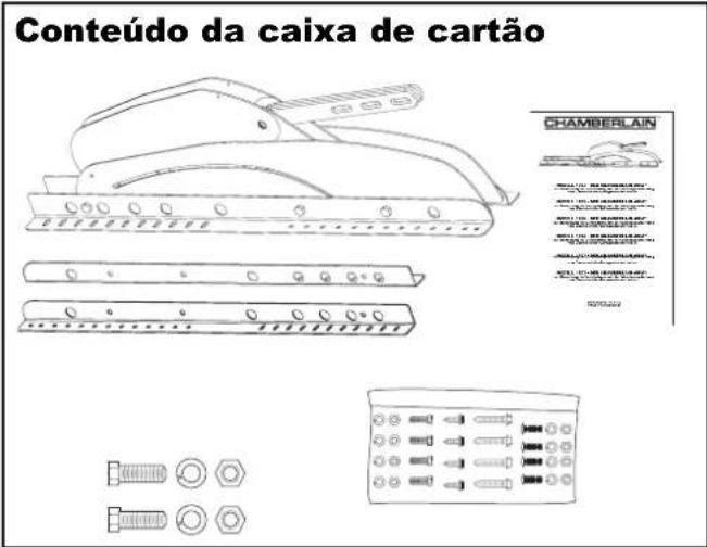 Conteúdo da caixa de cartão CHAMBERLAIN