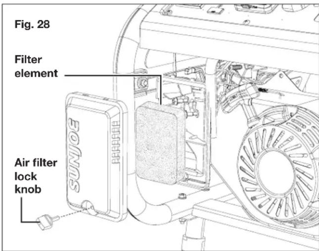 Sun Joe SJG4100LP - Cleaning the Air Filter - 1