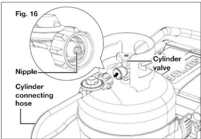 Sun Joe SJG4100LP - Connecting/Installing the Propane Cylinder - 3