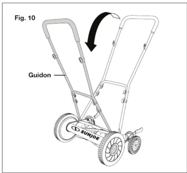 Sun Joe MJ504M - Transport de la tondeuse - 1