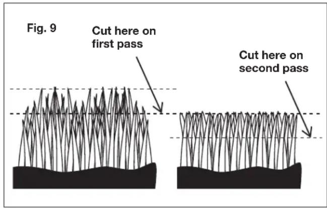 Sun Joe MJ504M - Tall grass requires incremental cutting - 1