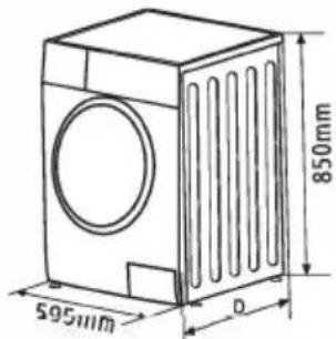 595mm 850mm D