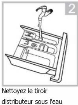 Infiniton WMPL8 - Nettoyer le distributeur de détergent - 2