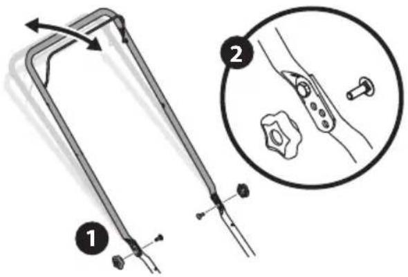 TROY-BILT TB230B XP - PULL-OUT AND FOLDING HANDLES - 1