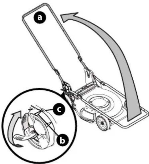 TROY-BILT TB110 - GUIDON RABATTABLE (RANGEMENT VERTICAL) - 4