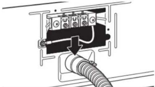 WHIRLPOOL WED5605MC - Attach direct wire cable to strain relief - 1