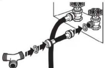 WHIRLPOOL WGD5605MW - Fermer l'eau froide, retirer et remplacer la rondelle en caoutchouc - 2