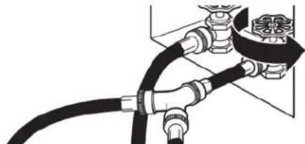 WHIRLPOOL WGD5605MW - Fermer l'eau froide, retirer et remplacer la rondelle en caoutchouc - 6