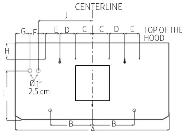 Dacor DHD30U990CSDA - Rear installation diagram - 1