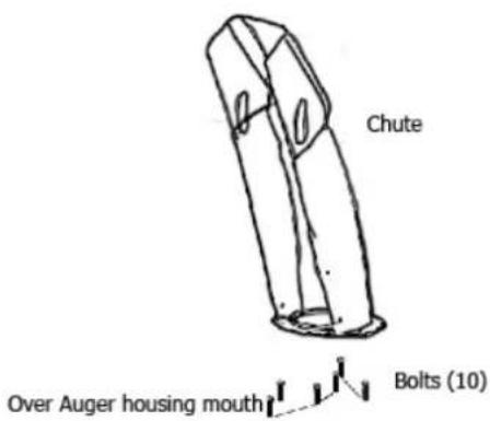 Texas Snow King 568TG - STEP 6 - Chute assembly - 3