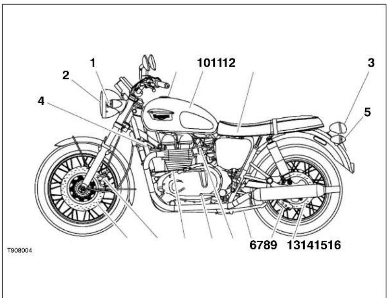 TRIUMPH Bonneville (2005) - Identification des pièces - Bonneville & Bonneville T100 - 1