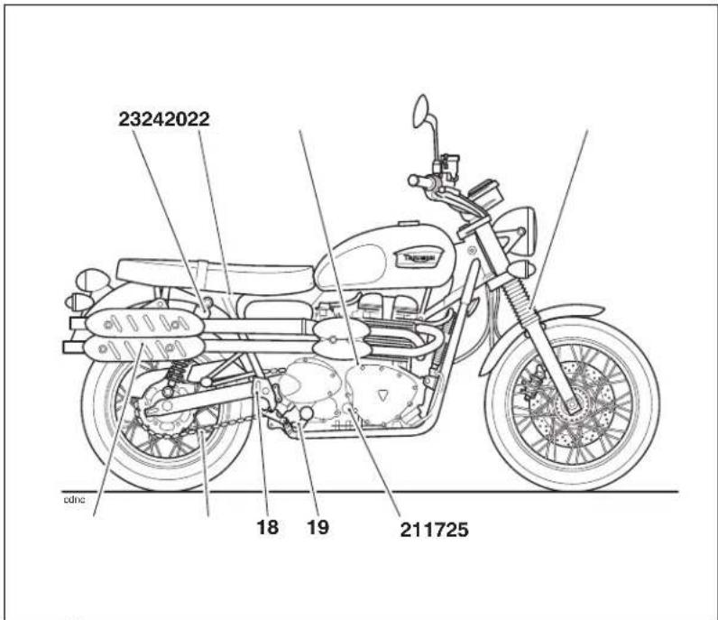 TRIUMPH Bonneville (2005) - Identification des pièces - Scrambler - 2