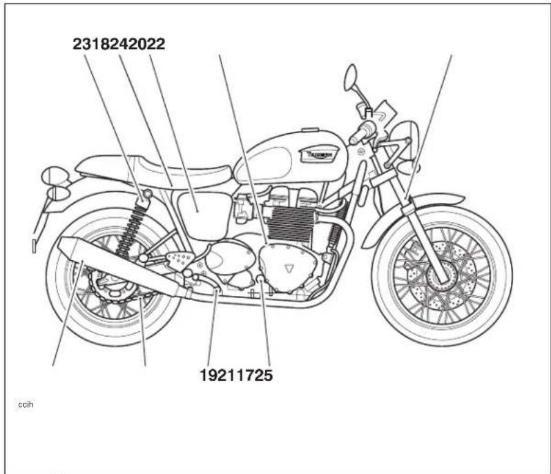 TRIUMPH Bonneville (2005) - Identification des pièces - Bonneville & Bonneville T100 (suite) - 3