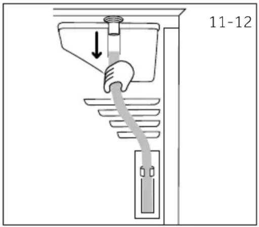 HAIER HD80A3959S - Raccordement du tuyau de vidange - 1