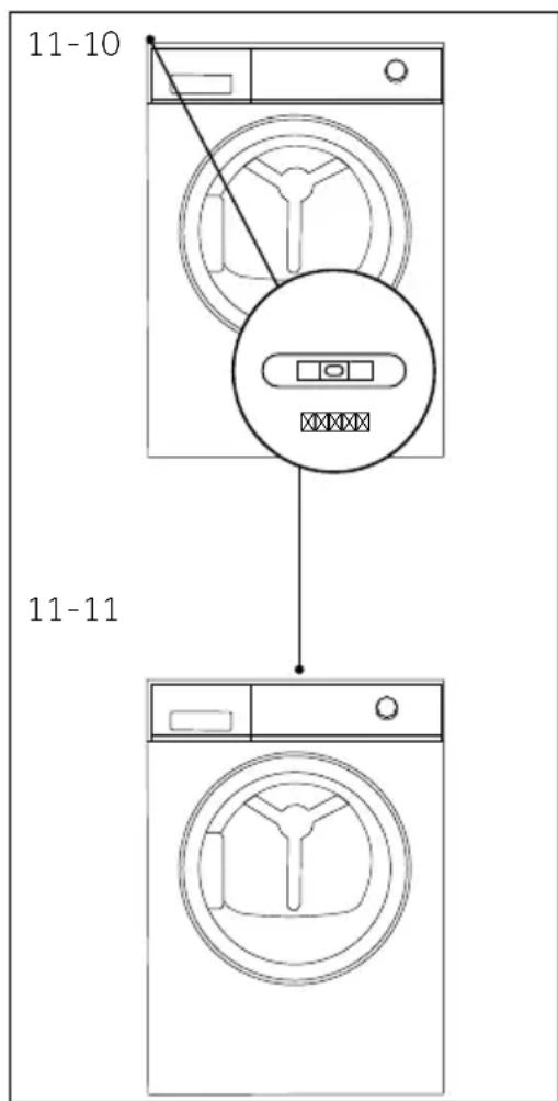 HAIER HD80A3959S - Nivelez le sèche-linge latéralement (Fig. 11-9) : - 1