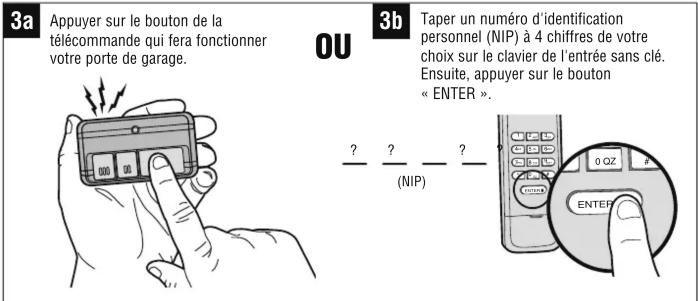 LIFT-MASTER 886LM - AJOUT, REPROGRAMMATION OU MODIFICATION D'UNE TÉLÉCOMMANDE/D'UN NIP D'UN ÉMETTEUR MURAL À CODE - 3