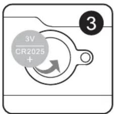 3V CR2025 + ③