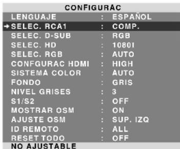 NEC PlasmaSync 60XR5 - Comprobación de la señal transmitida al terminal DVD/HD1 - 1