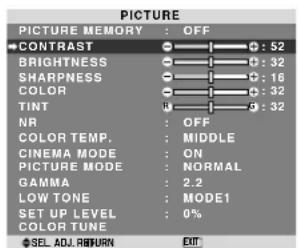 NEC PlasmaSync 60XR5 - Adjusting the picture - 1