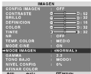 NEC PlasmaSync 60XR5 - Ajuste del modo de imagen según sea el brillo de la habitación - 1