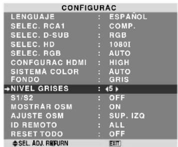 NEC PlasmaSync 60XR5 - Ajuste de la visualización en pantalla - 1