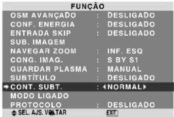 NEC PlasmaSync 60XR5 - Definir o contraste do subtítulo - 1