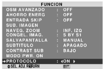 NEC PlasmaSync 60XR5 - Configuración de PROTOCOLO - 1