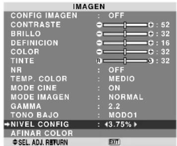 NEC PlasmaSync 60XR5 - Ajuste del nivel del pedestal (nivel de negro) - 1