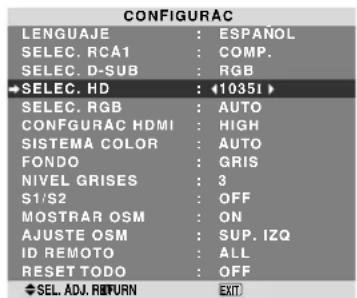 NEC PlasmaSync 60XR5 - Ajuste de una imagen de alta definición para que se adecue al tamaño de la pantalla - 1