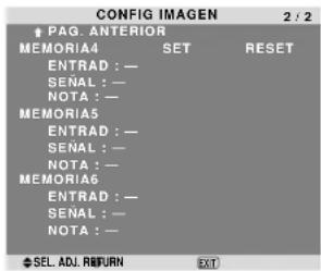 NEC PlasmaSync 60XR5 - Almacenamiento de los ajustes de imagen - 2