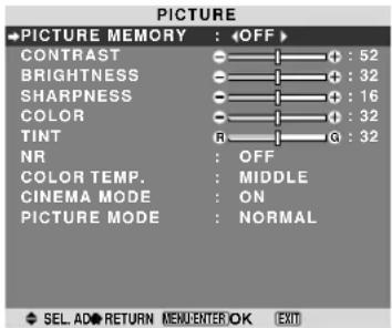 NEC PlasmaSync 60XR5 - Menu Operations - 2
