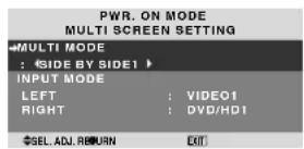 NEC PlasmaSync 60XR5 - ■ To set MULTI INPUT - 2
