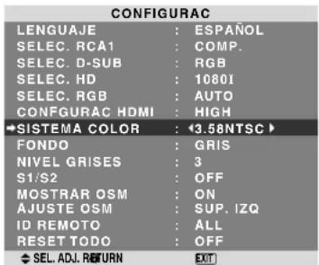 NEC PlasmaSync 60XR5 - Ajuste del formato de la señal de vídeo - 1