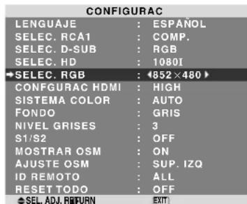 NEC PlasmaSync 60XR5 - Ajuste de una imagen de ordenador a la pantalla de selección RGB correcta - 1
