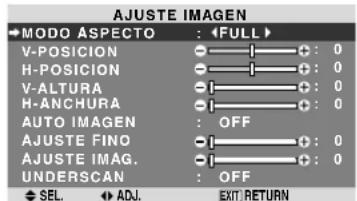 NEC PlasmaSync 60XR5 - ■ Cuando “AUTO IMAGEN” está ajustado a “OFF” (desactivado) - 1