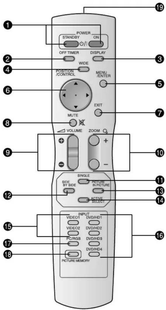 NEC PlasmaSync 60XR5 - Remote Control - 1