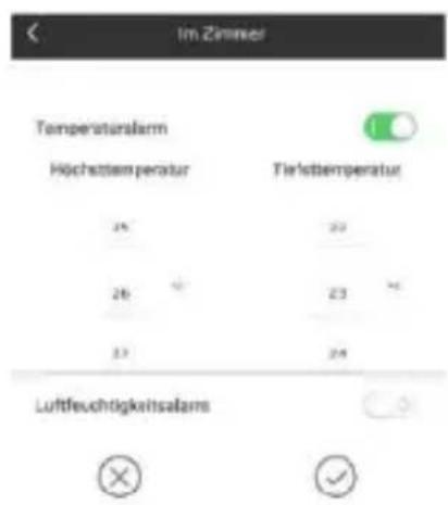 TECHNOLINE WS 9422 - Temperatur- und Luftfeuchtgkeits-Alarmeinstellung - 1