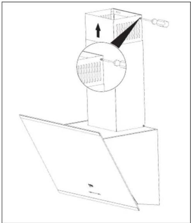 BEKO HCA63640Z - Namestitev cevi za dimni plin nape - 2