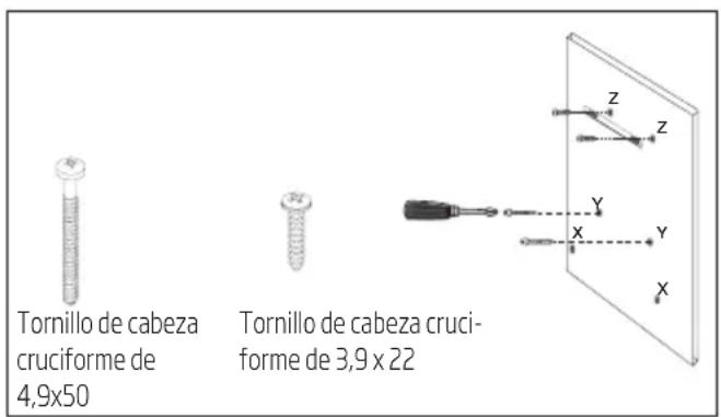 BEKO HCA63640Z - Instalación de los tornillos del colgador - 1